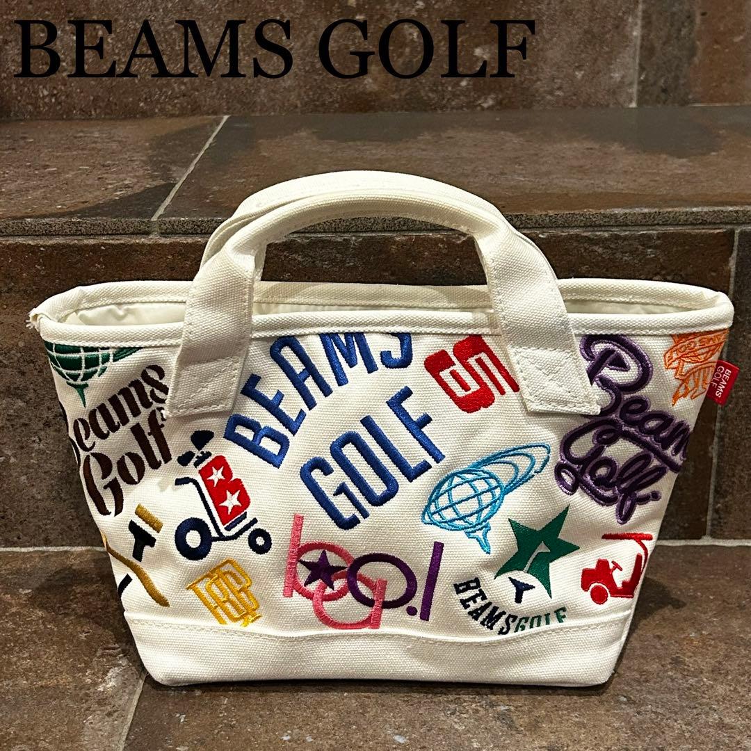 BEAMS GOLF various ロゴ カートバッグ　ホワイト　渋野日向子