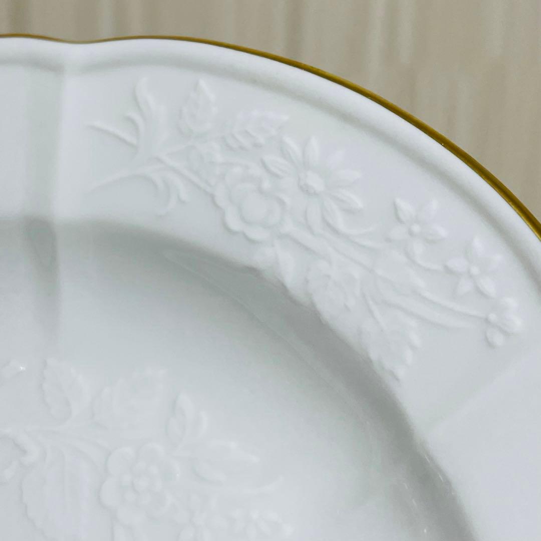 未使用 Missen マイセン 花文 フラワー レリーフ 皿 プレート 20cm