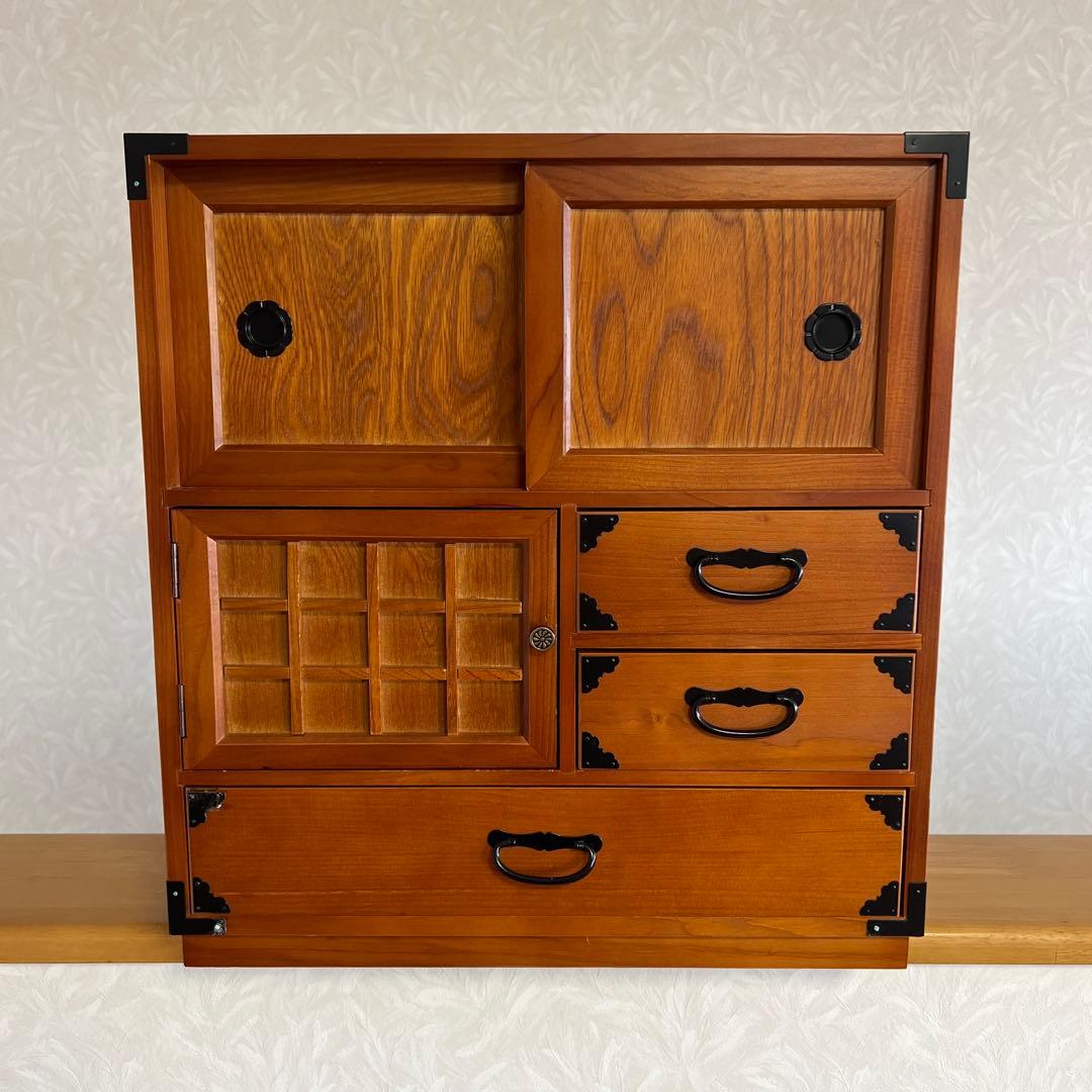 小箪笥 民芸家具 和家具 からくり箪笥 レトロ 戸棚 引き出し