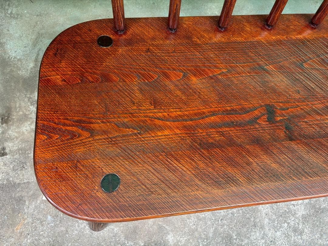 ベンチチェア　工房 我楽堂　無垢材　漆仕上げ　長椅子　民藝　幅190ｃｍ