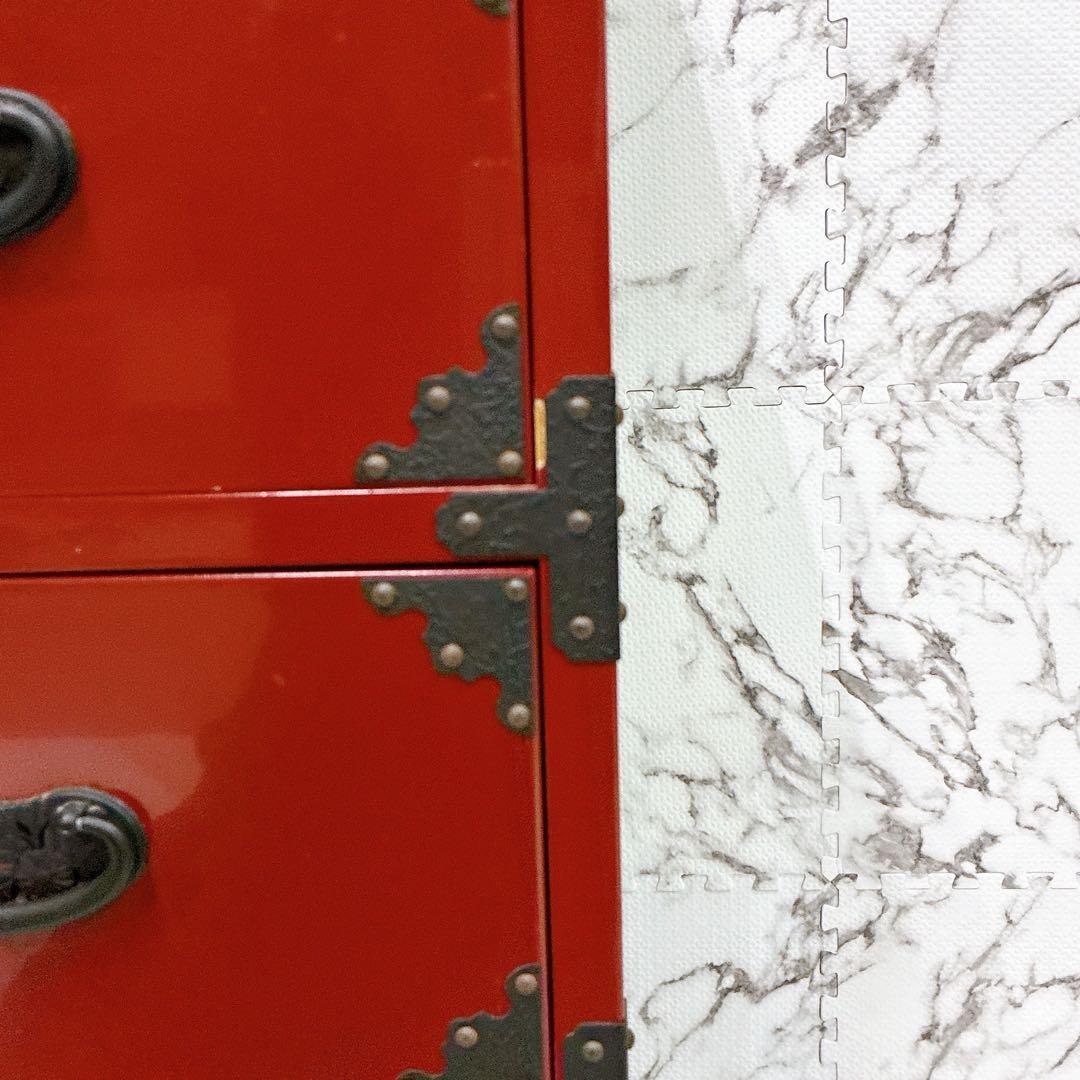 仙台箪笥 五段 赤家具 鉄金具 和箪笥 伝統工芸 和家具