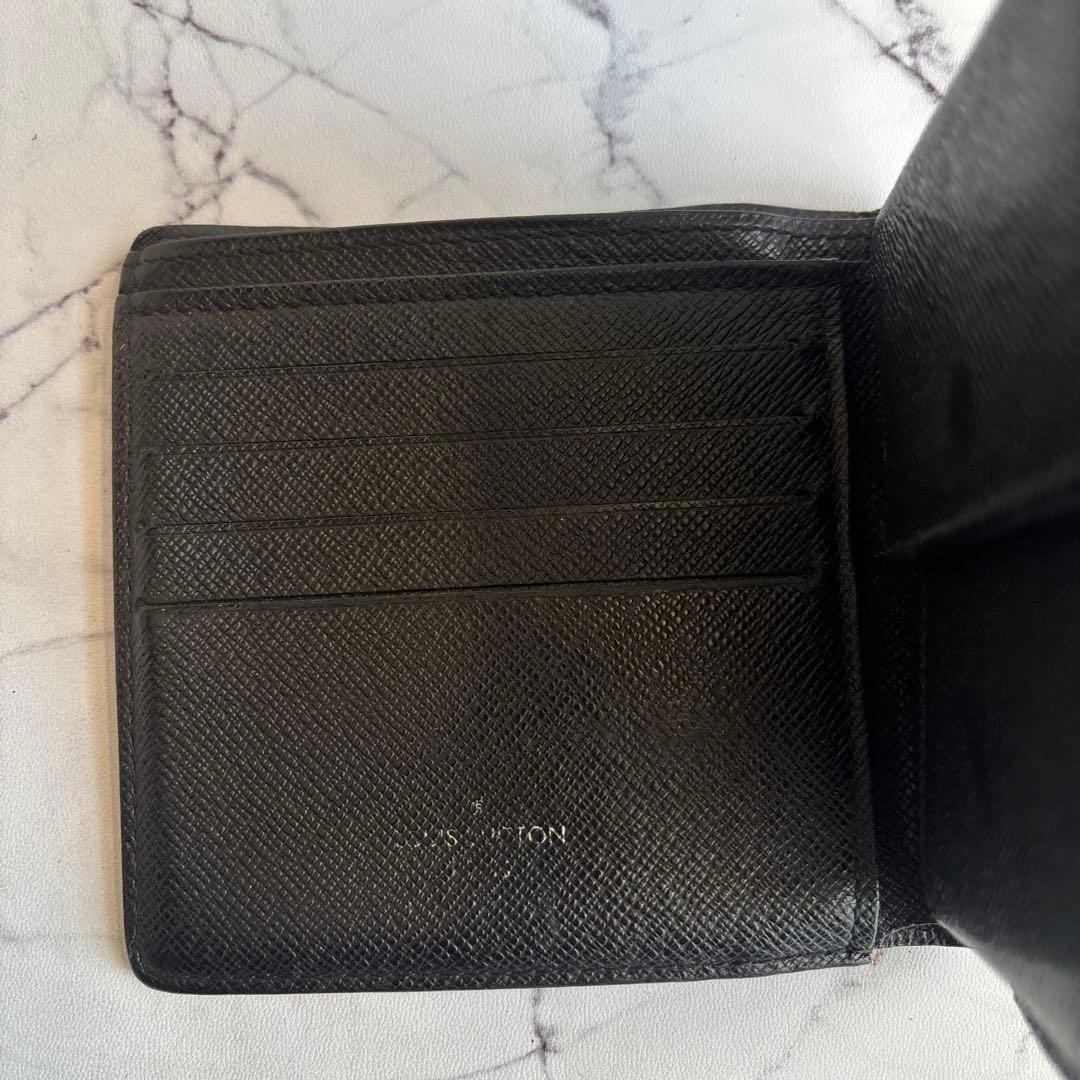 ポルトフォイユ マルコ ダミエ ブラックコンパクト