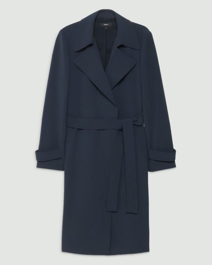 Theory 2024年モデル 現行 紺 ネイビー ベルト付 トレンチコート