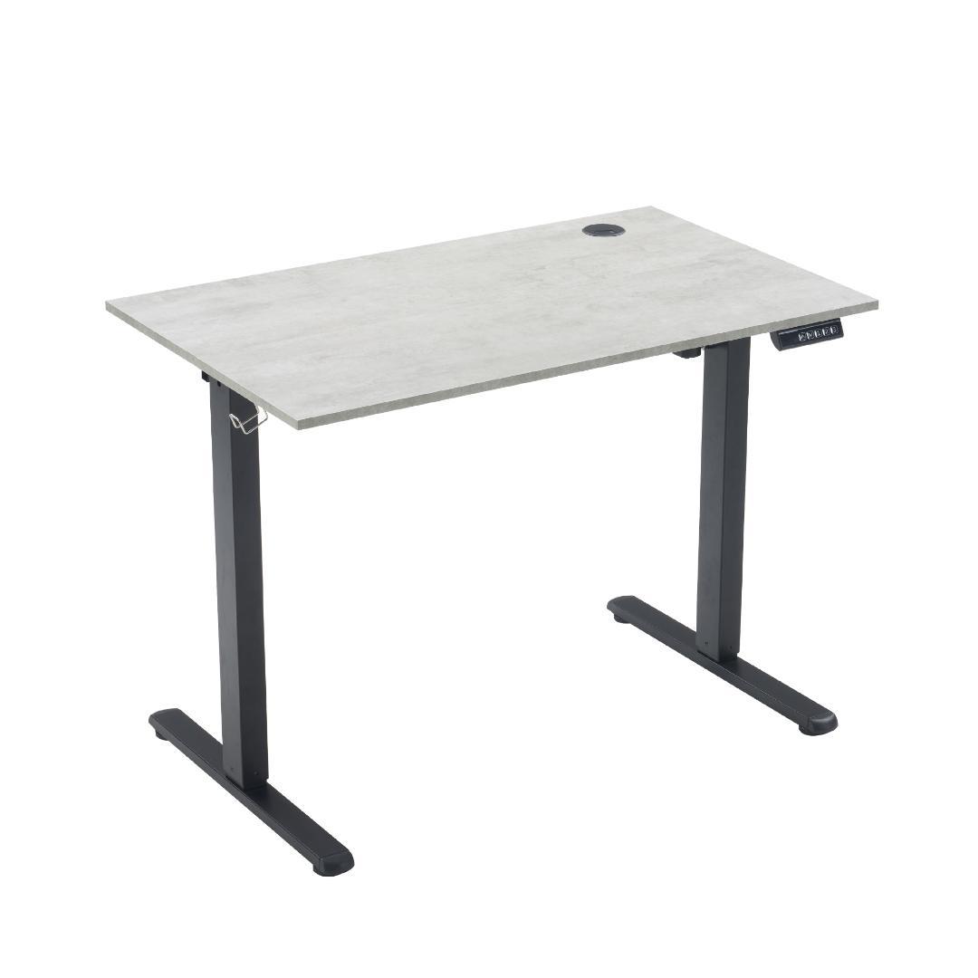 【グレー】電動昇降デスク スタンディングデスク 幅100cm 昇降式テーブル