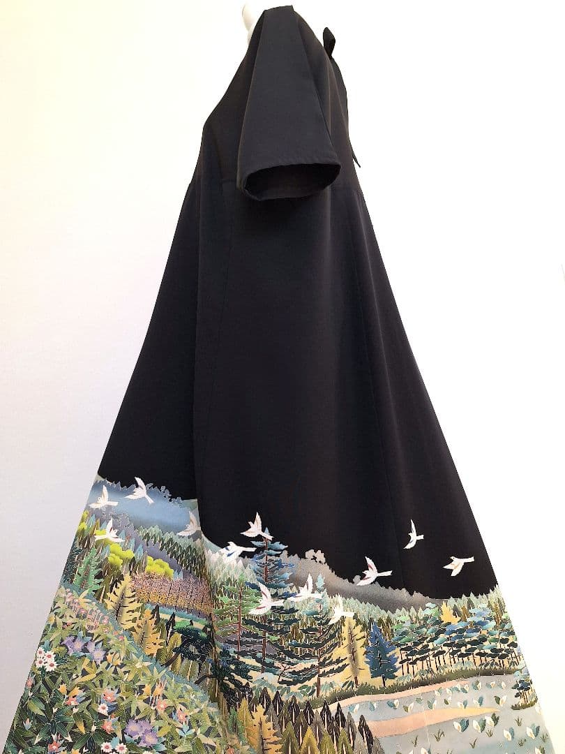 着物リメイクワンピース3692