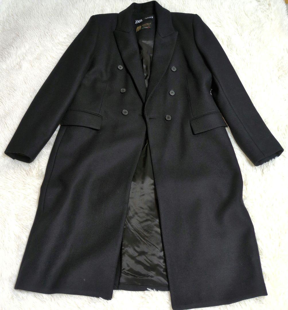 ZARA ザラ MANTECO ダブルブレスト ウール ブレンド ロングコート