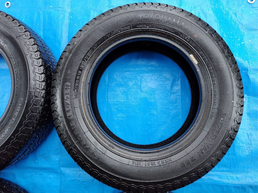 145/80R12・LT、ヨコハマ・SUPER VAN、軽トラノーマルタイヤ4本