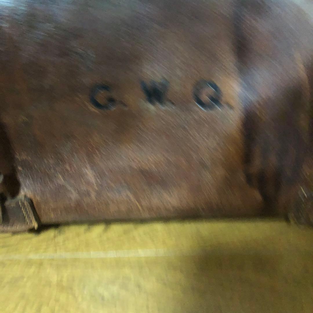 アンティーク　大型バッグ　皮