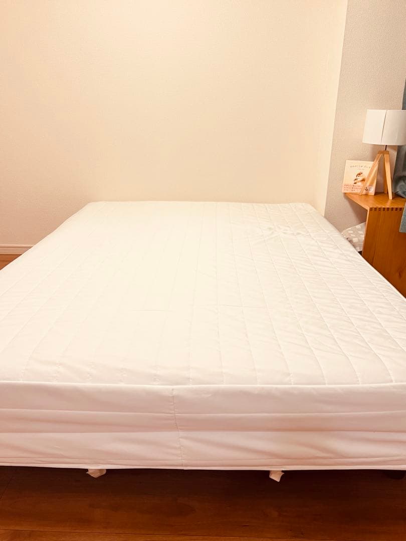 【無印】ダブルサイズ・脚付きマットレス・ダブルベッド