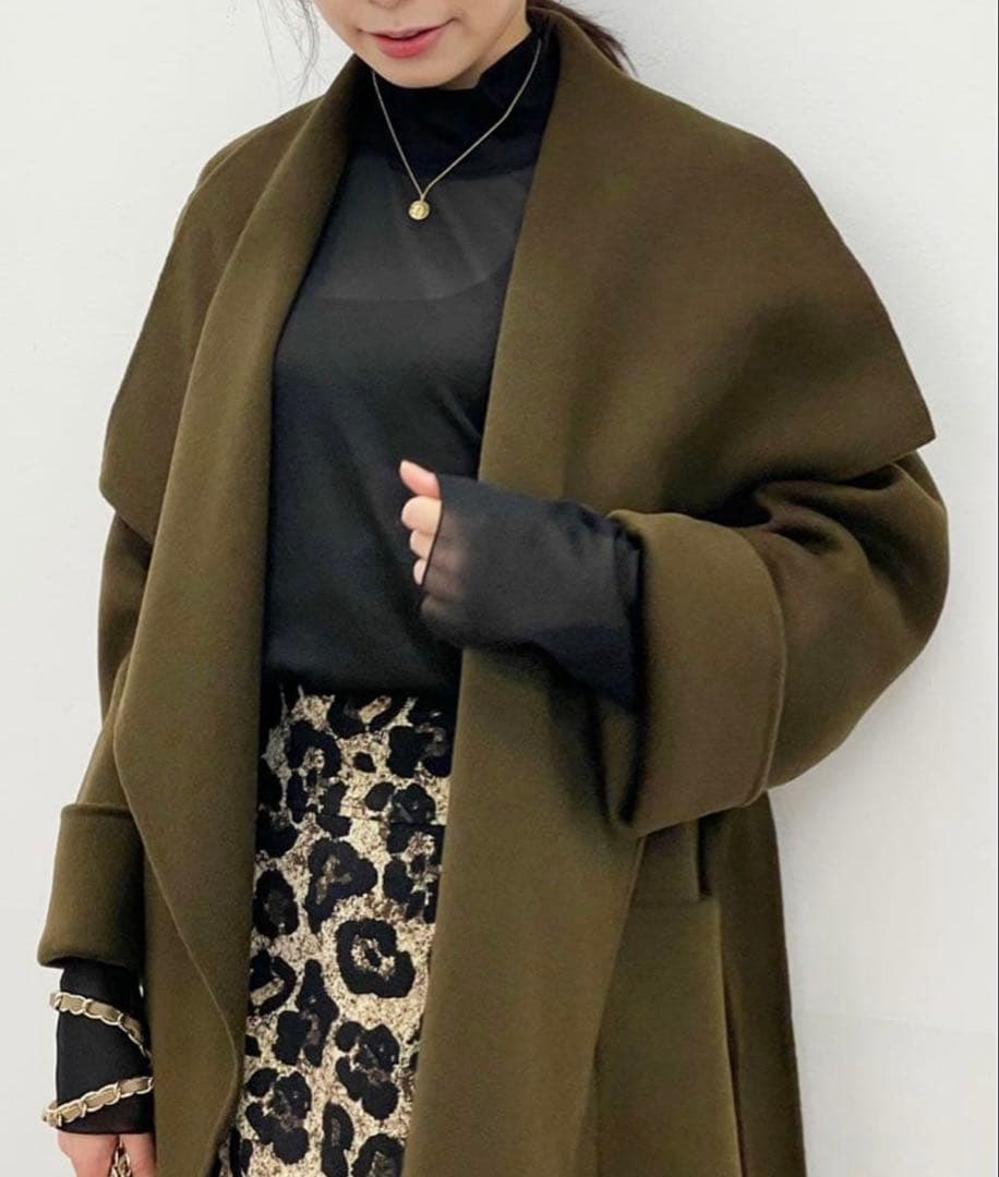 【美品】破格✨完売品 ノーブル super160 リバードレープカラーコート