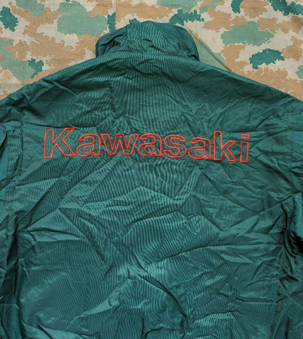 KAWASAKI カワサキ ナイロンジャケット ワークジャケット バイク 古着