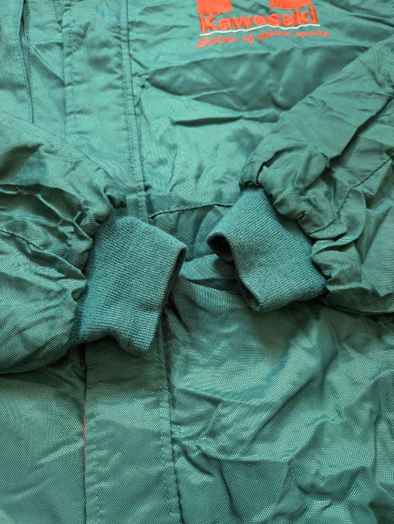 KAWASAKI カワサキ ナイロンジャケット ワークジャケット バイク 古着