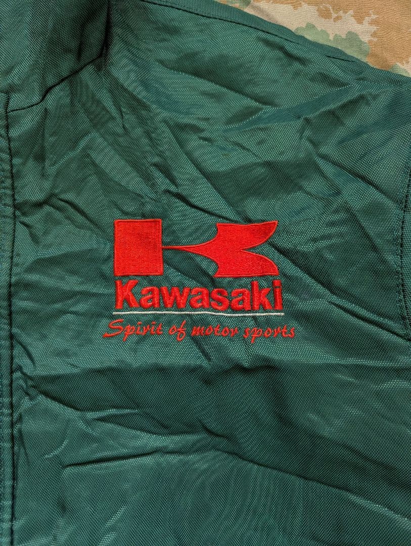 KAWASAKI カワサキ ナイロンジャケット ワークジャケット バイク 古着