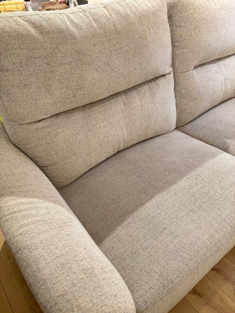 ニトリ　電動布張りリクライニングソファ(KK6133) 3人掛け　グレー