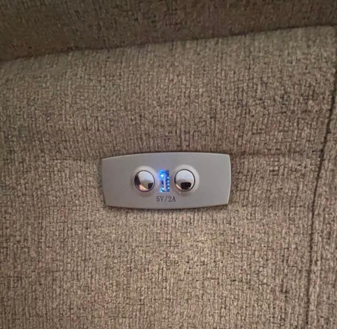 ニトリ　電動布張りリクライニングソファ(KK6133) 3人掛け　グレー