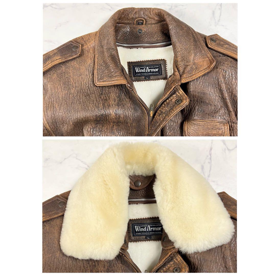 美品 ウインドアーマー G-1 フライトジャケット Lサイズ 短丈 茶 3way