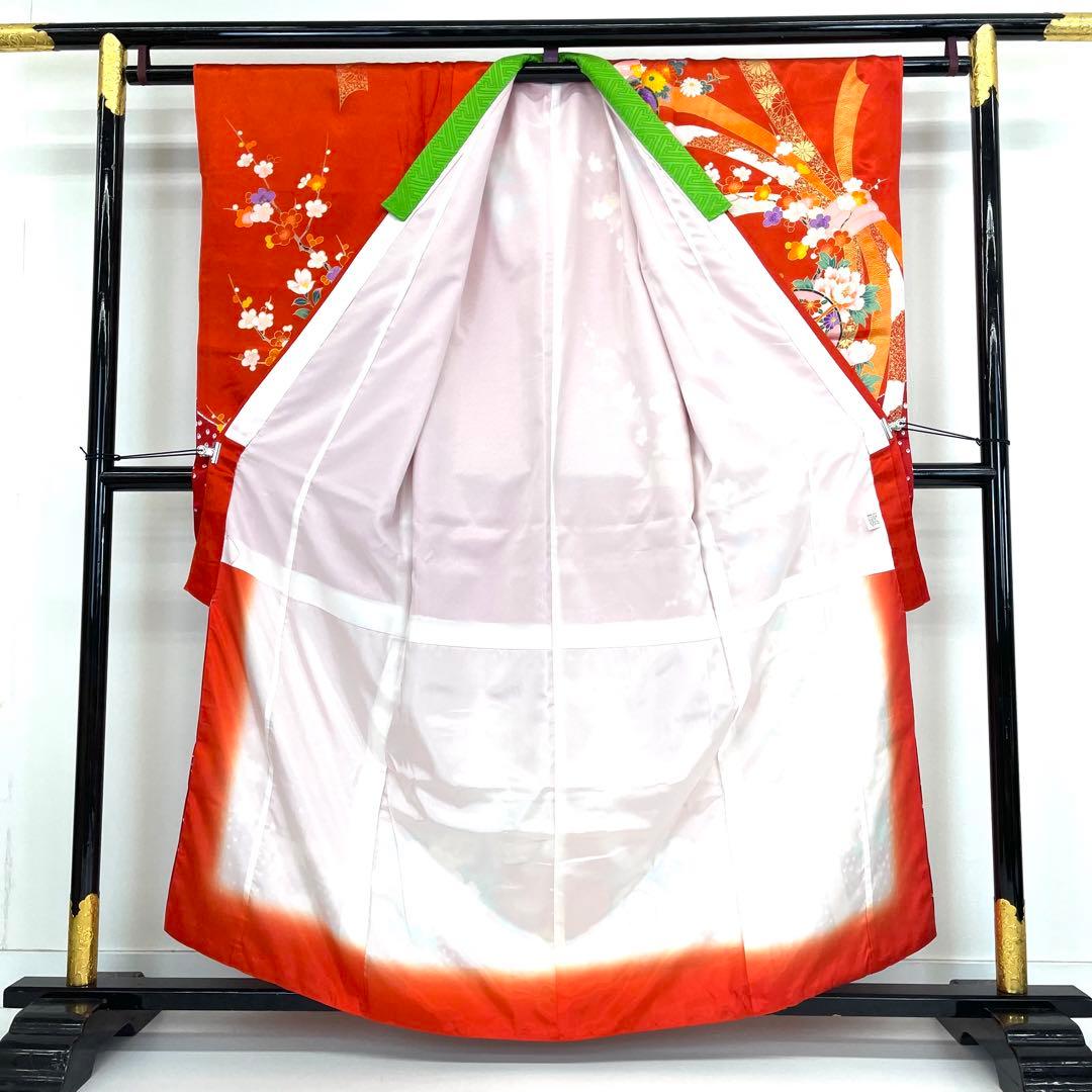 【着物と帯 時流】O24220s◆七五三 7才女の子着物+長襦袢セット◆正絹 鳥