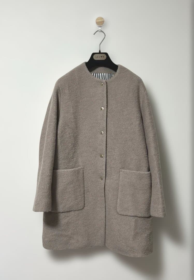 現行 mackintosh philosophy ウールパイルノーカラーコート