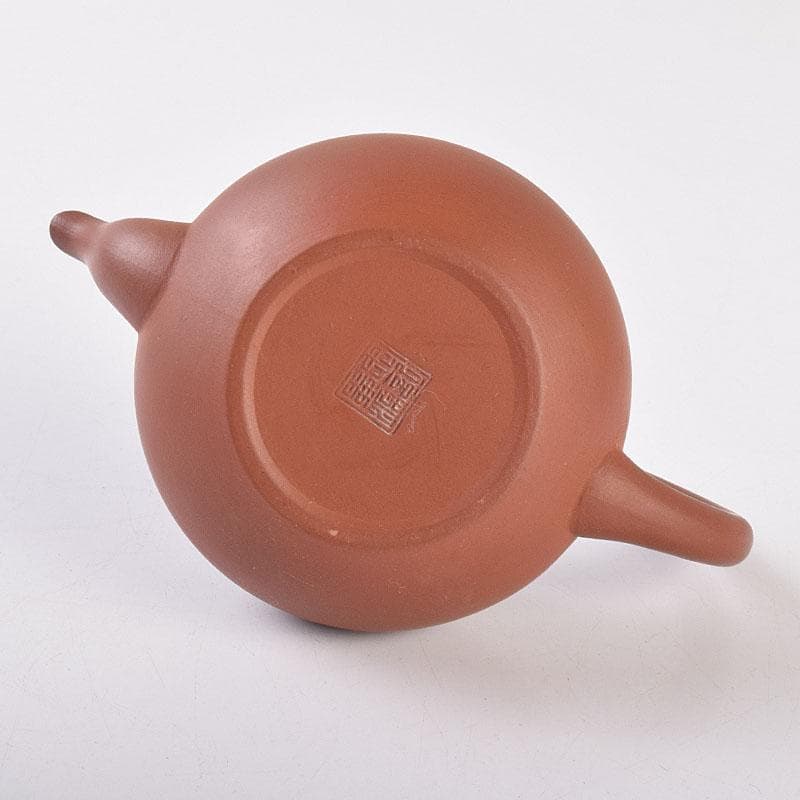 中国　紫砂　朱泥　急須　茶壷　在銘　V　R9047