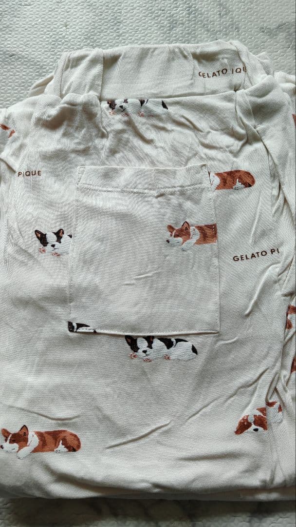 ジェラートピケ コーギー　上下セット　ルームウェア　 16-7