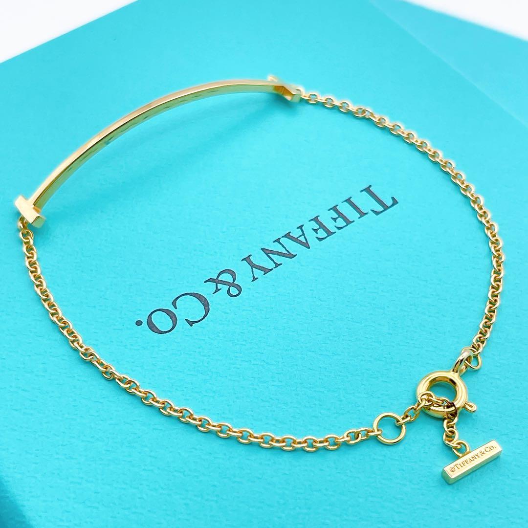 Tiffany & Co. ブレスレット　Tスマイル　ワイヤー　ゴールド750