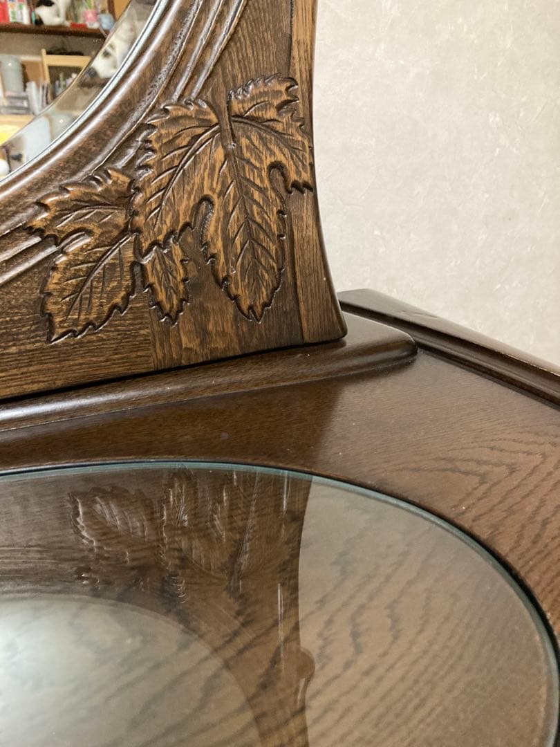 ドレッサー　鏡台　猫足　アンティーク調