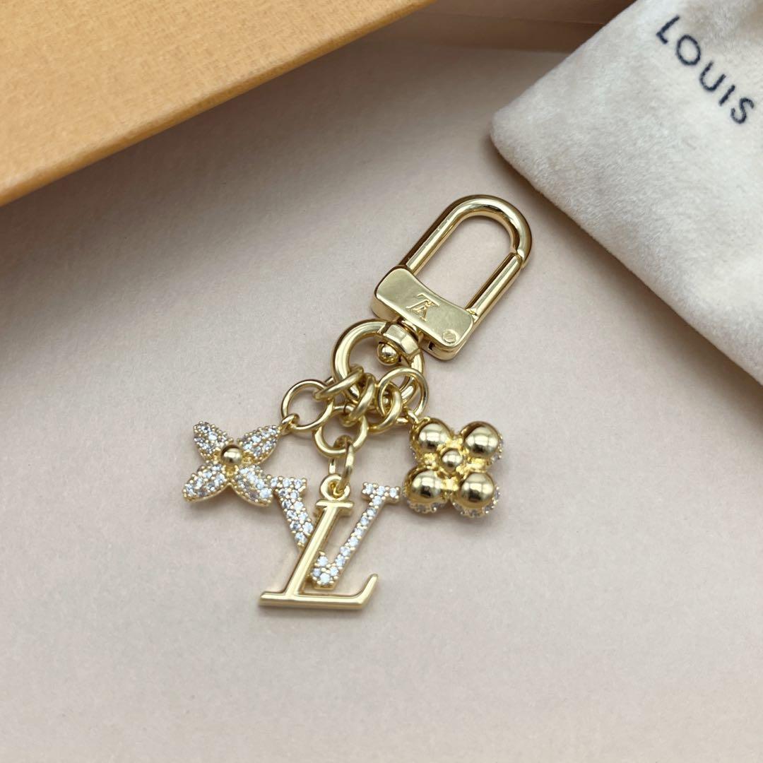 ルイ ヴィトン マイクロチャーム LVアイコニック キーホルダー ゴールド
