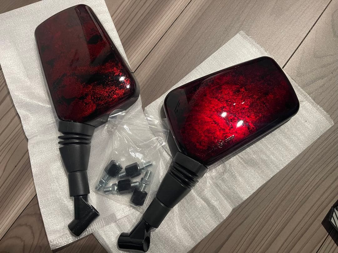 バイク ナポレオンミラー カスタム 塗装 コルク半 ヘルメット 三段シート