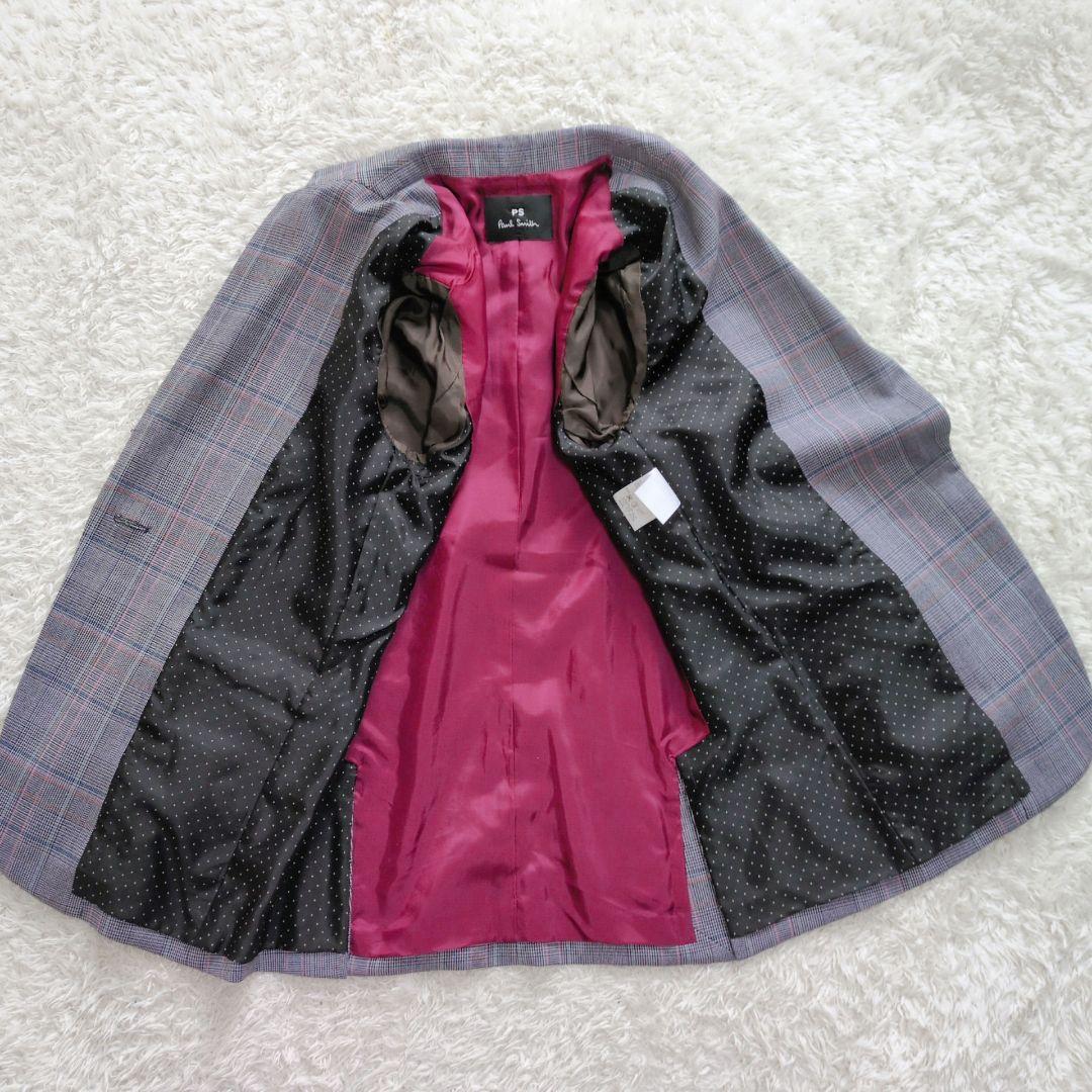 PSポールスミス　パンツスーツセットアップ チェック　グレー　水玉　フォーマル