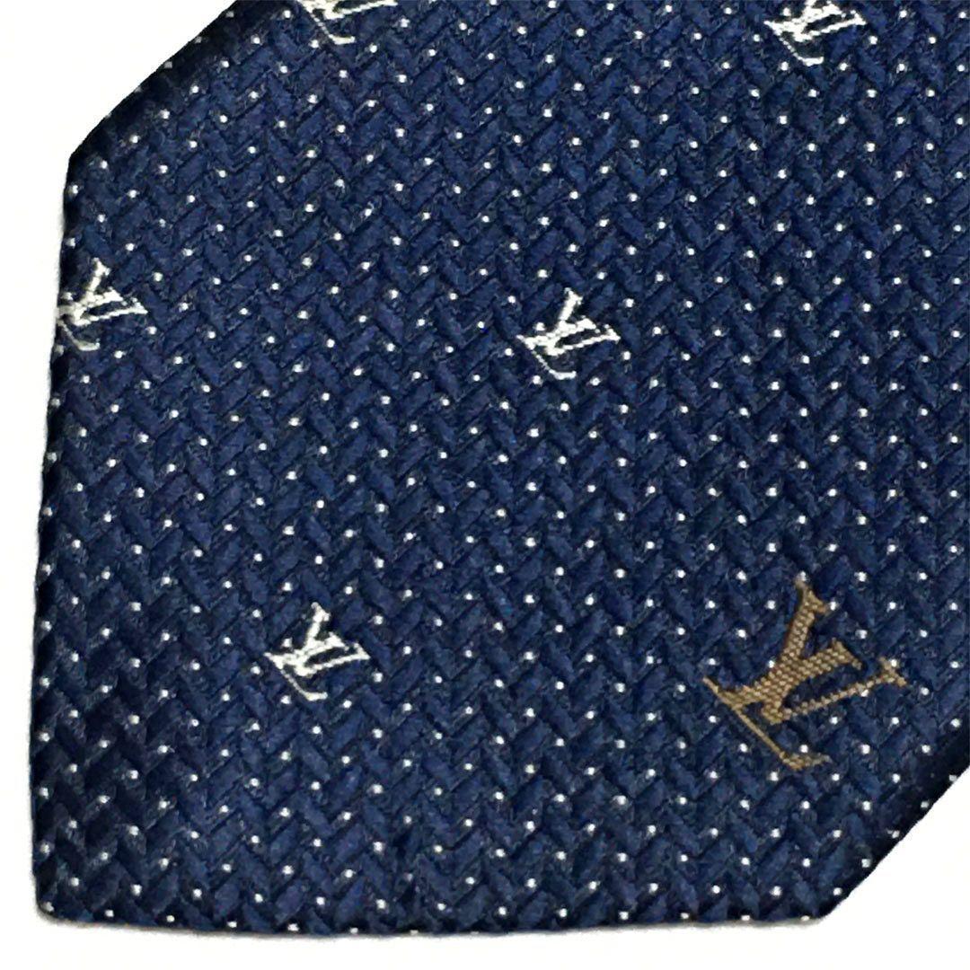 未使用級 ルイヴィトン Louis Vuitton ネクタイ ドット LV柄