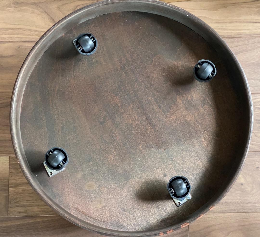 SEMPRE Villa MILANOプライウッドサイドテーブル/ガラス付/美品