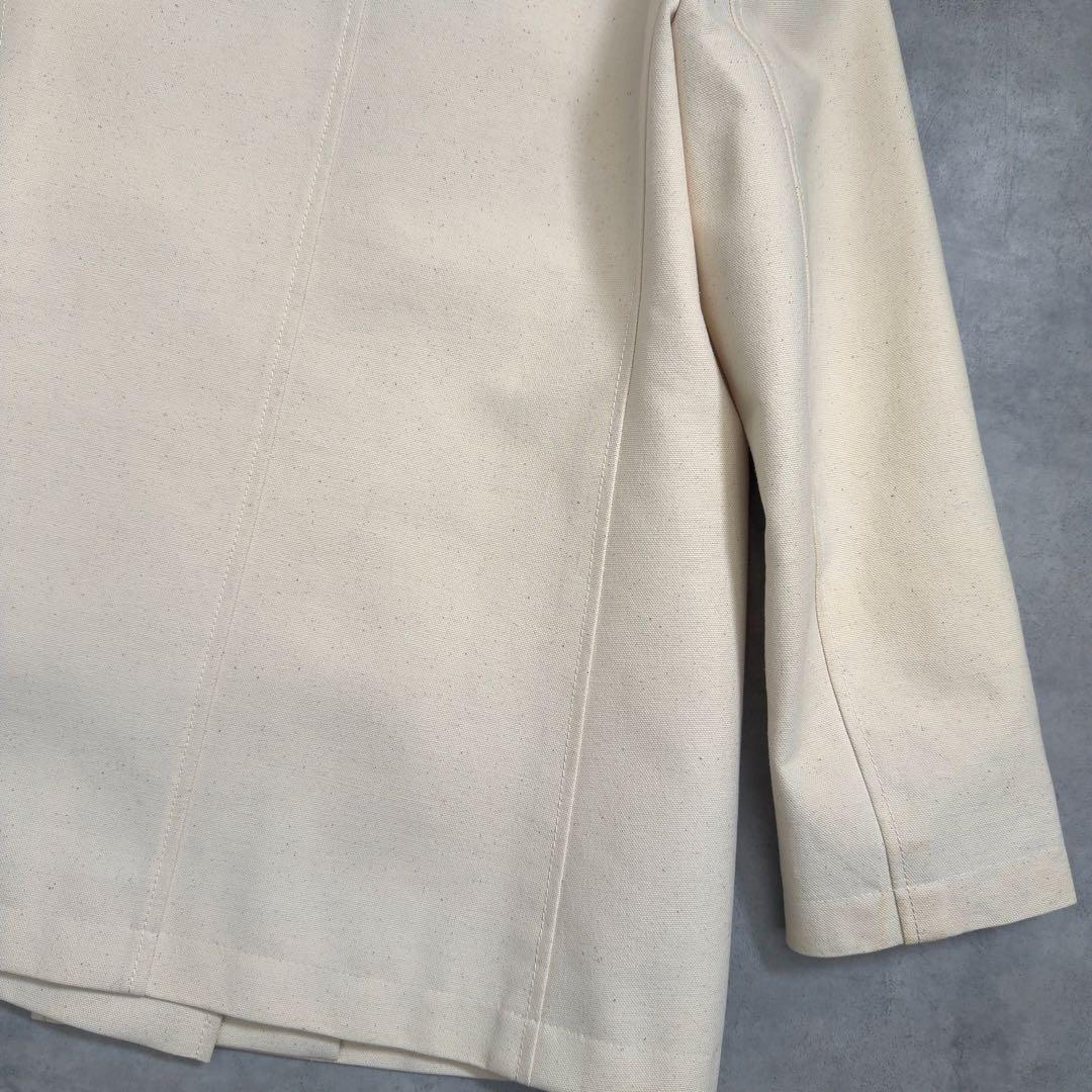 【CELINE】セリーヌ フードコットンスプリングコート 生成り 36ベルギー製