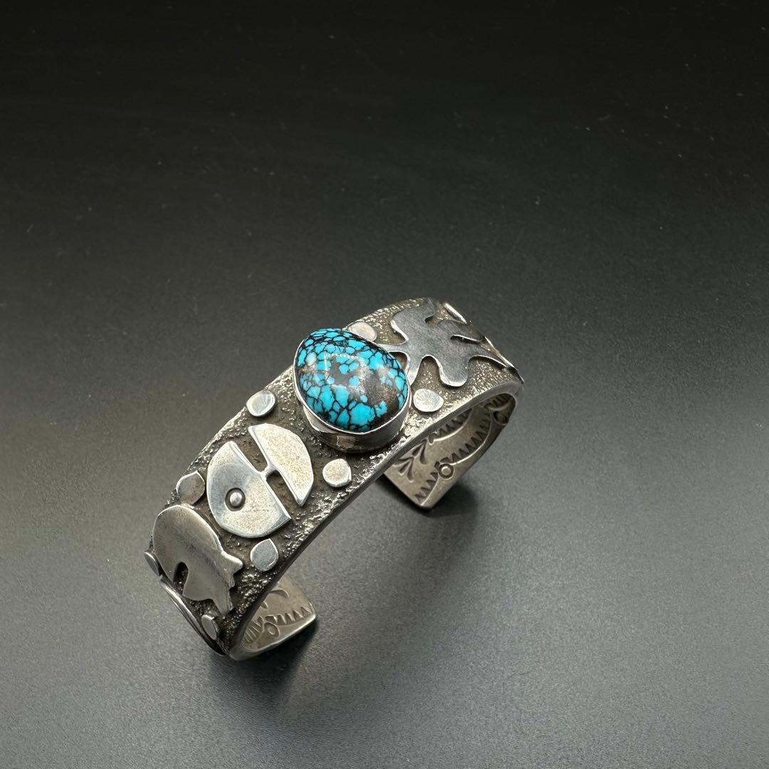 Alex Sanchez ペトログリフ バングル キングマンターコイズ