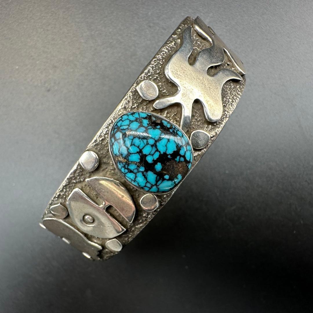 Alex Sanchez ペトログリフ バングル キングマンターコイズ