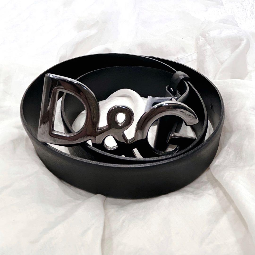 DOLCE&GABBANA D&G バックルベルト レザー メタル 黒 y2k