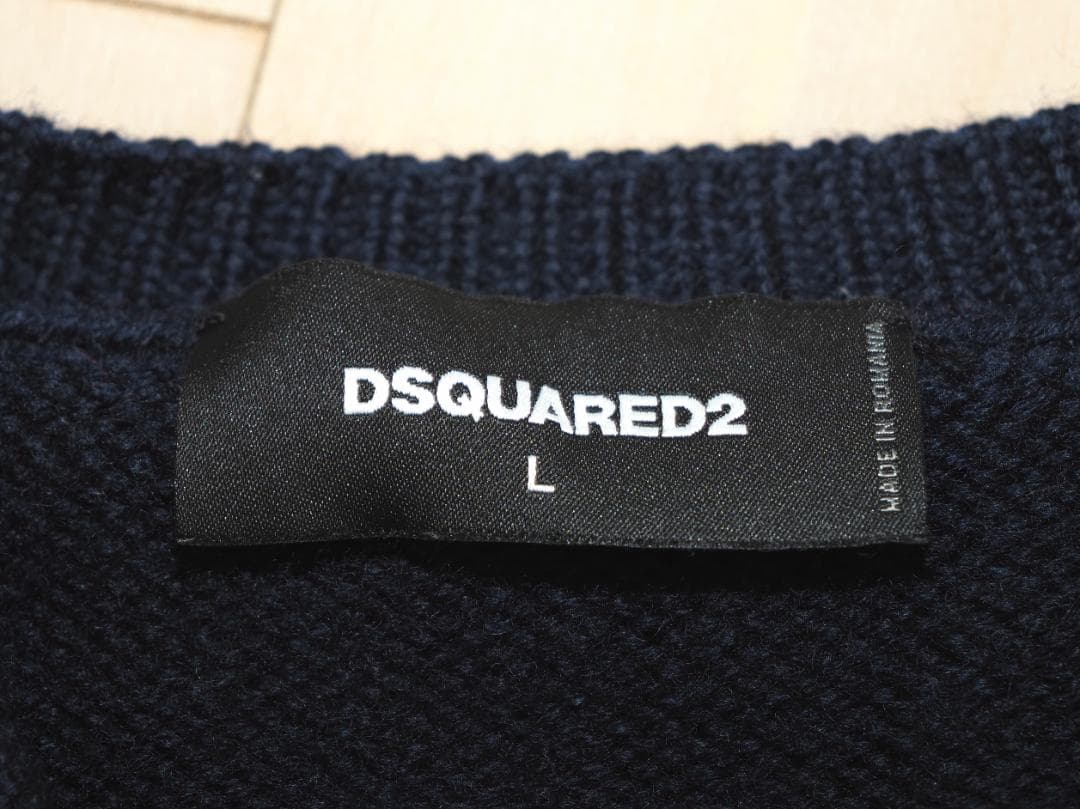 DSQUARED2 ディースクエアード 17AWノルディック柄厚手カーディガンL