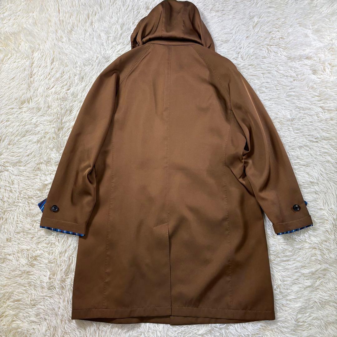 ✨希少✨DAKS ステンカラーコート シルク100% 裏地総柄 ブルー