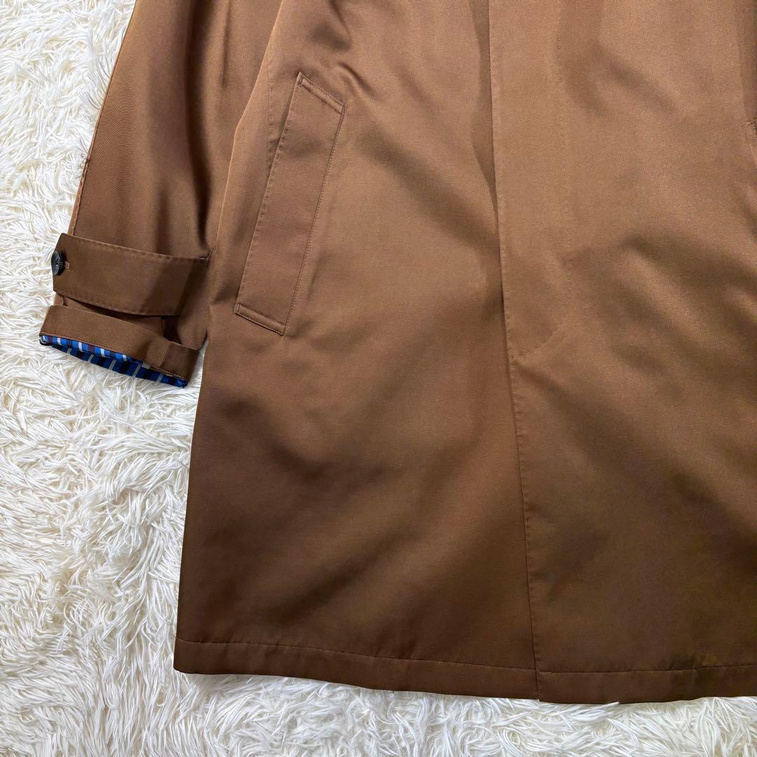 ✨希少✨DAKS ステンカラーコート シルク100% 裏地総柄 ブルー