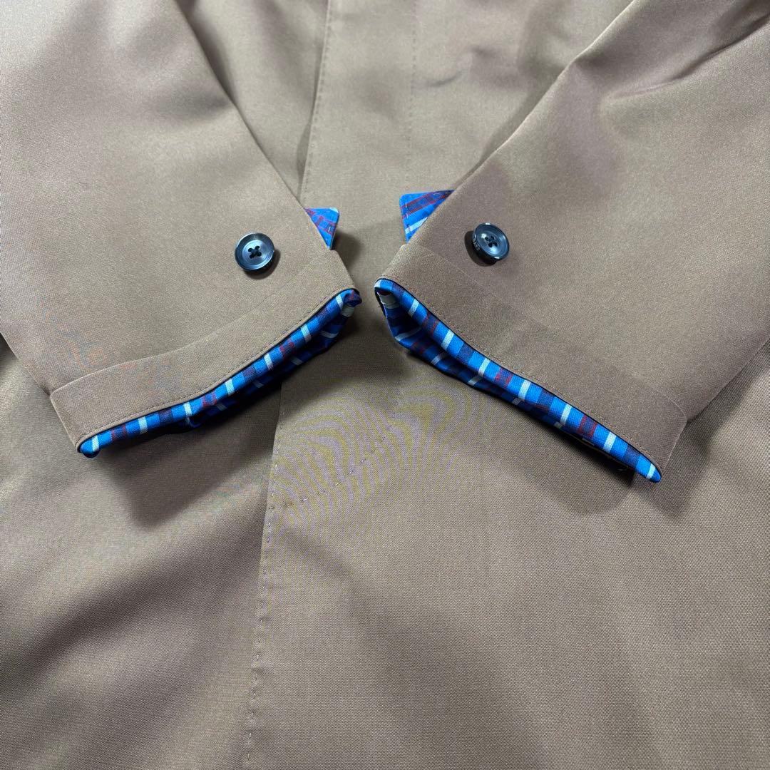 ✨希少✨DAKS ステンカラーコート シルク100% 裏地総柄 ブルー