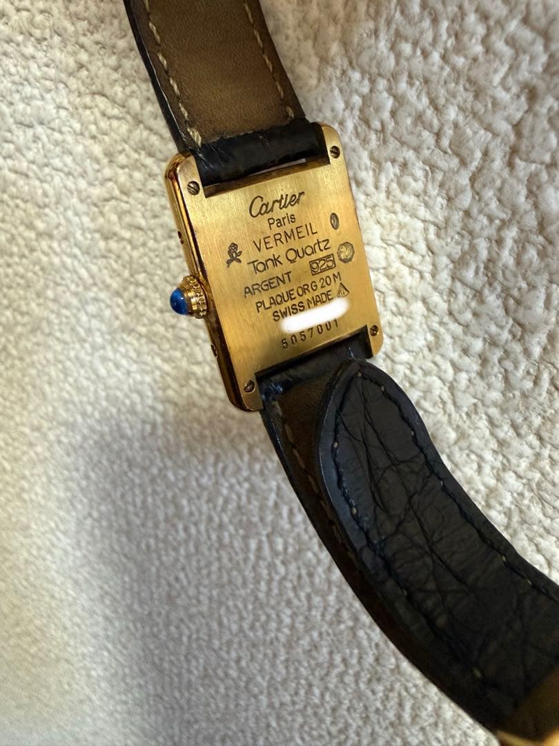★カルティエ　マストタンク　ブラック文字盤★レディース ヴィンテージ