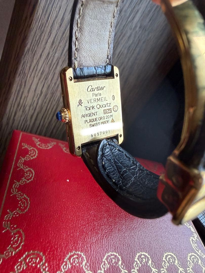 ★カルティエ　マストタンク　ブラック文字盤★レディース ヴィンテージ