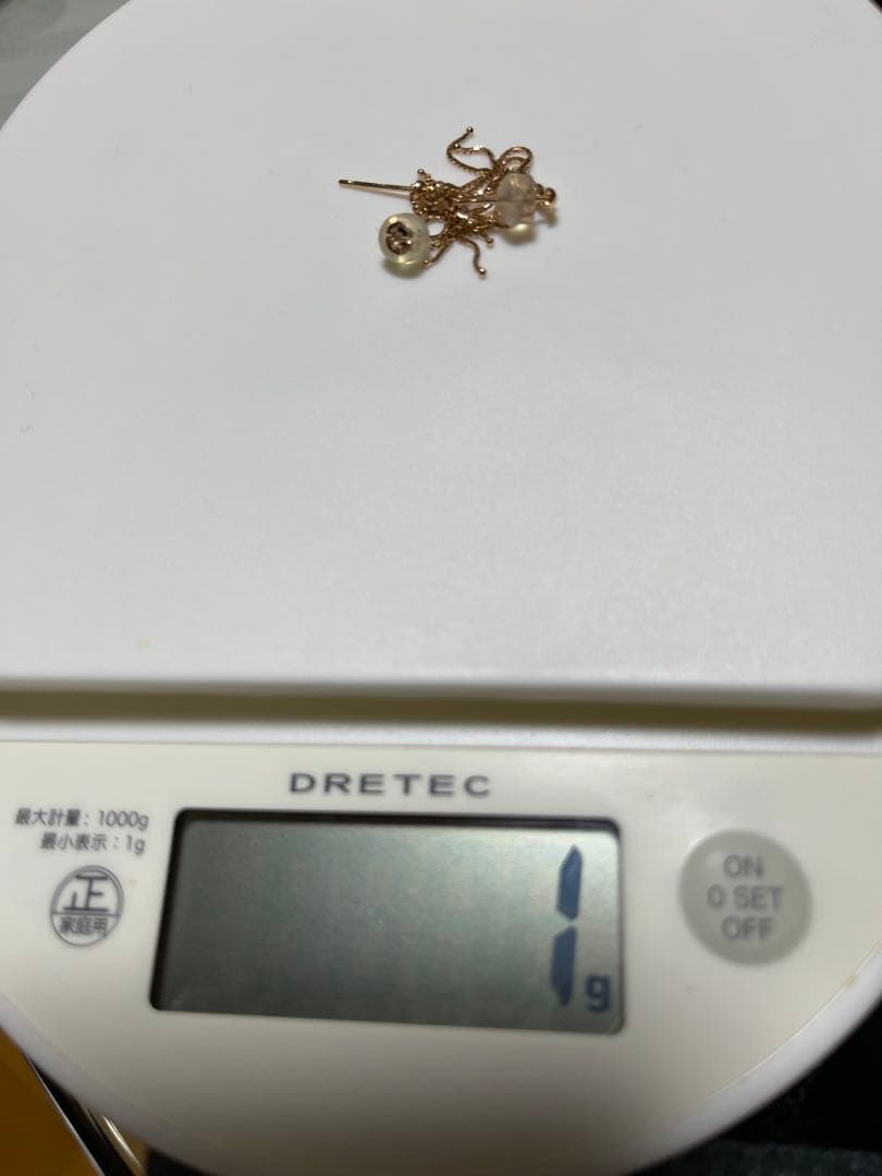 K18 ピアス　タッセルが可愛い