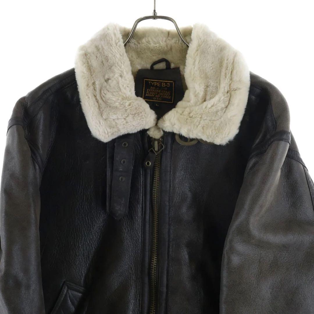 AVIREX B-3 ムートン レザー フライトジャケット