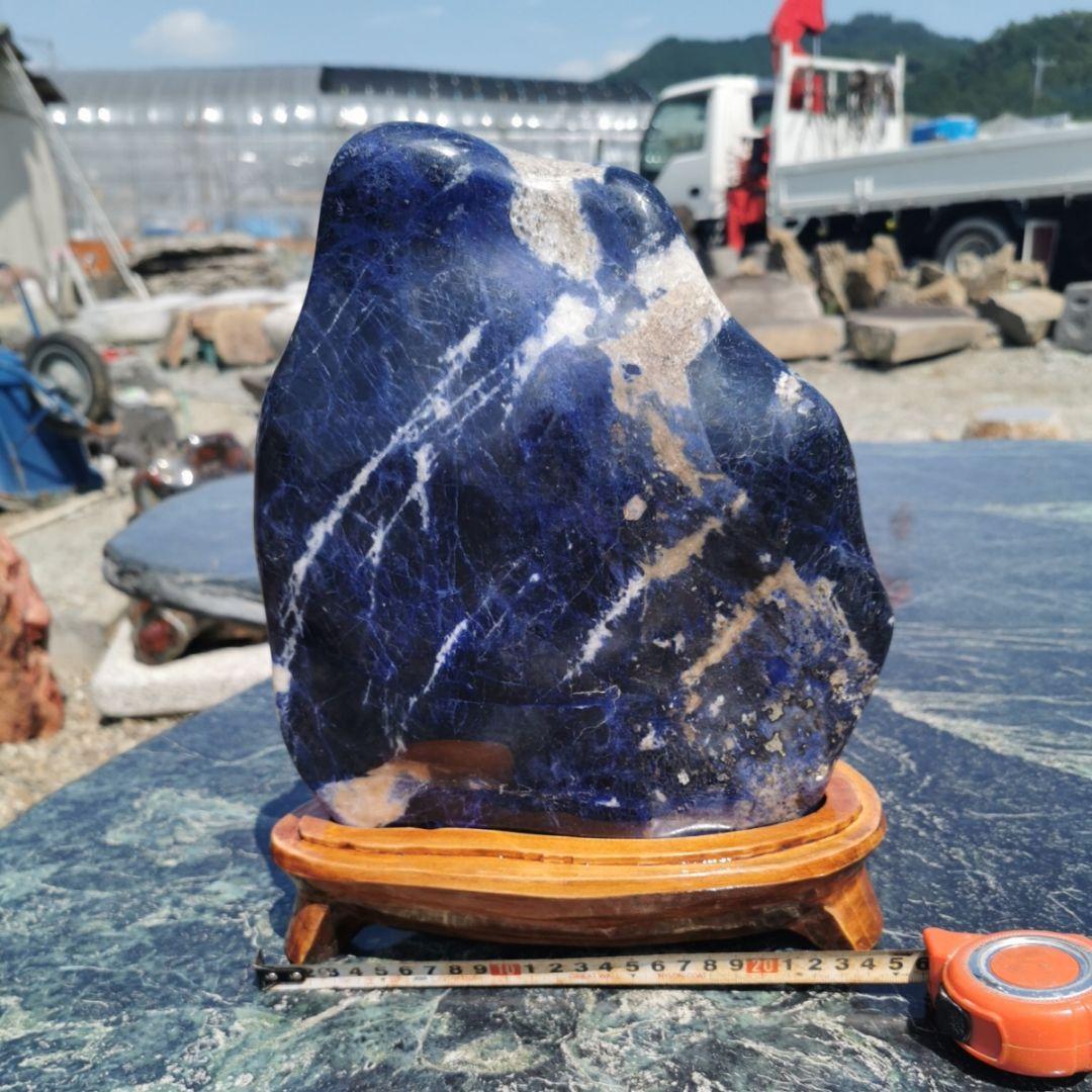 ソーダライト　鑑賞石　原石　宝石　パワーストーン　オブジェ　インテリア　石