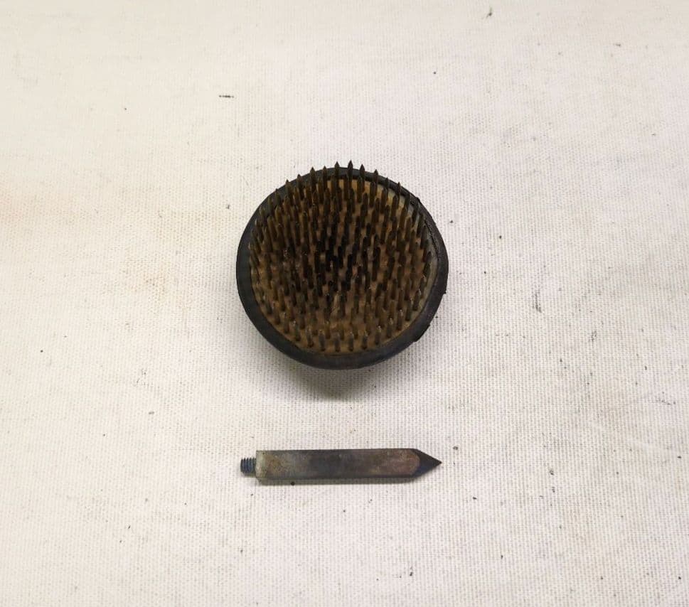 銅製花器　剣山付　池坊好み　池坊花器