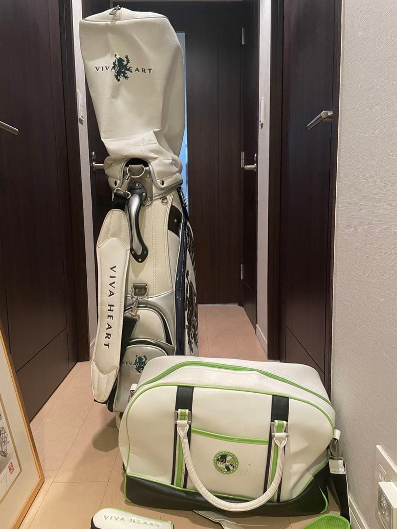 VIVA HEART キャディバッグ ホワイト・ネイビー