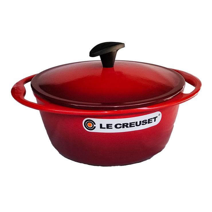 正規品 フランス フ ル・クルーゼ 両手鍋 22cm チェリーレッド