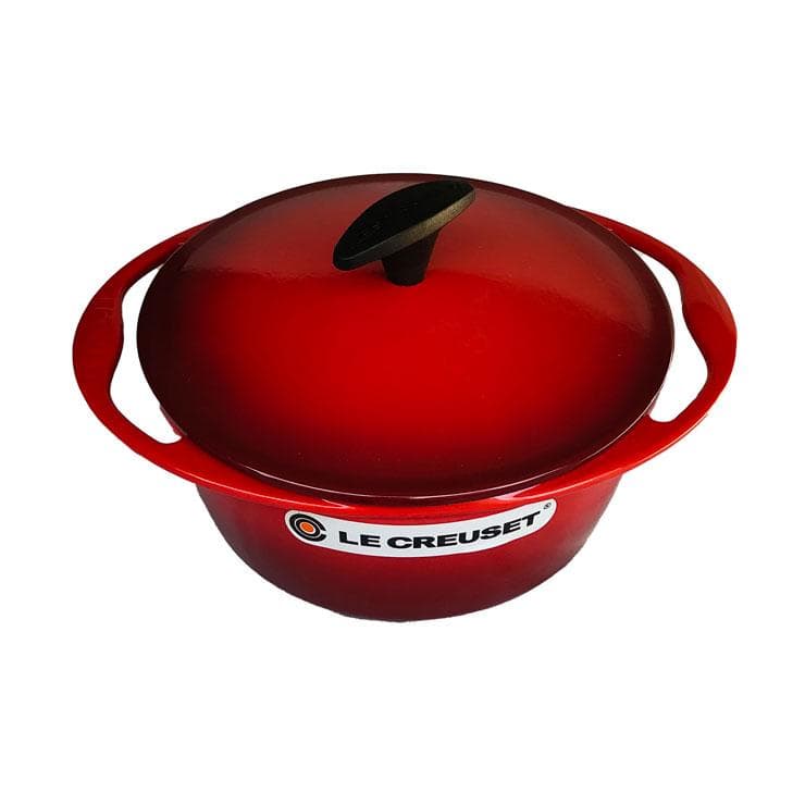 正規品 フランス フ ル・クルーゼ 両手鍋 22cm チェリーレッド
