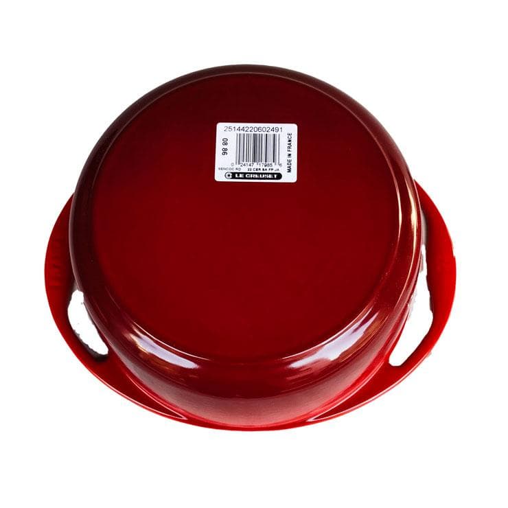 正規品 フランス フ ル・クルーゼ 両手鍋 22cm チェリーレッド