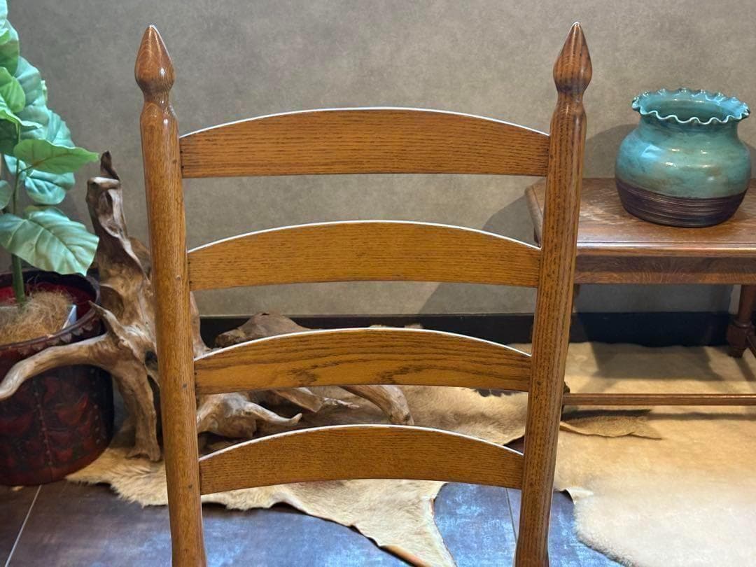 ①　アンティーク　ヴィンテージ　オリバー　ラッシュシート　ハイバックチェア　GZ